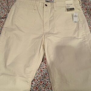 GAP Women's Cream Flare Pants